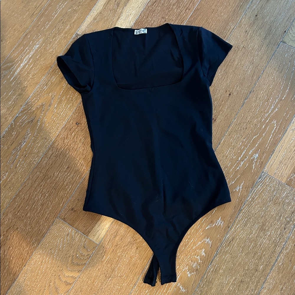 Free People Square Eyes Bodysuit in Black - Picture 4 of 5